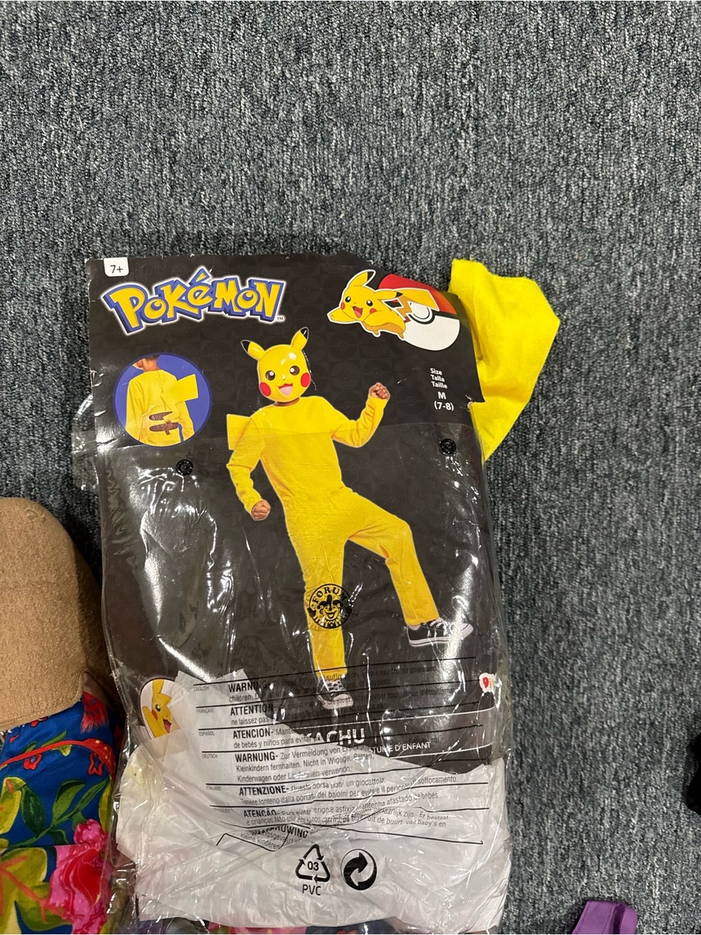 Pikachu Yellow Kids Costume - Official Branding